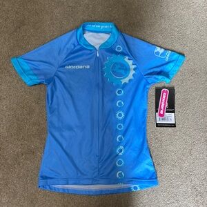 Giordana Womens Contour Fit Light Blue Cycling Jersey Size XS